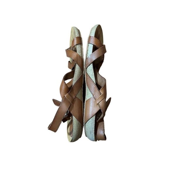 YOKONO Leather Sandals Ibiza Brown Terracotta womens size 8 Toe Loop - Picture 8 of 10